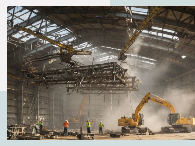 Демонтаж ангаров в Волхове от 628 руб. за м²