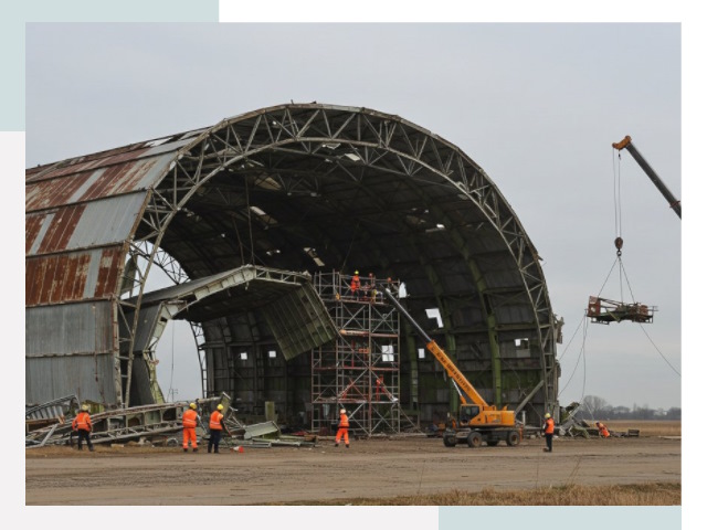 Демонтаж ангаров в Волхове